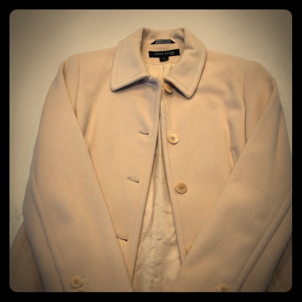 Anne Klein wool cashmere blend coat pink size 4